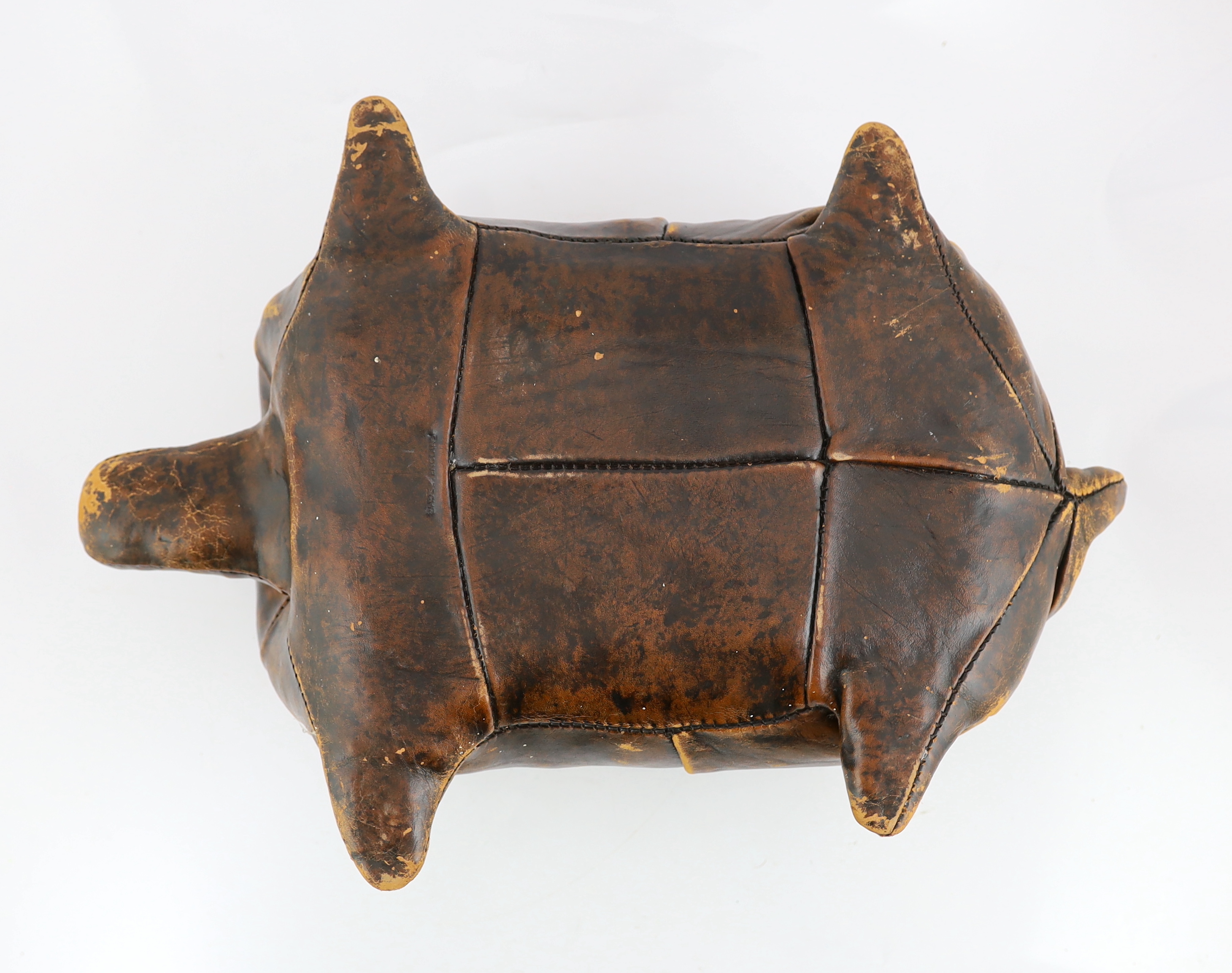 Omersa for Liberty & Co., a brown leather model of a tortoise